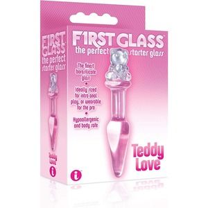 Icon Brands Inc: The 9's Teddy Love Glass Butt Plug Pink